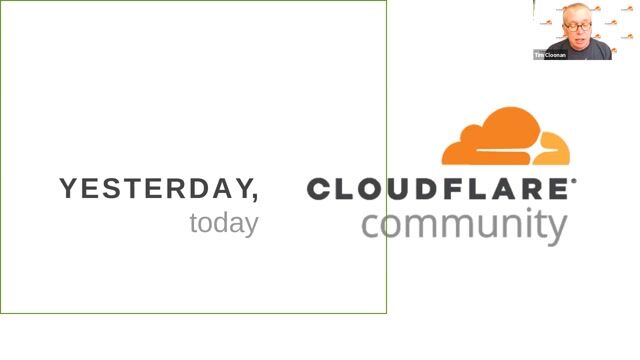 Thumbnail image for video "Yesterday, Today on the Cloudflare Community "