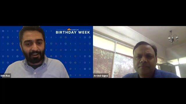 Thumbnail image for video "🎂 Arvind Gupta & Nitin Rao Fireside Chat"